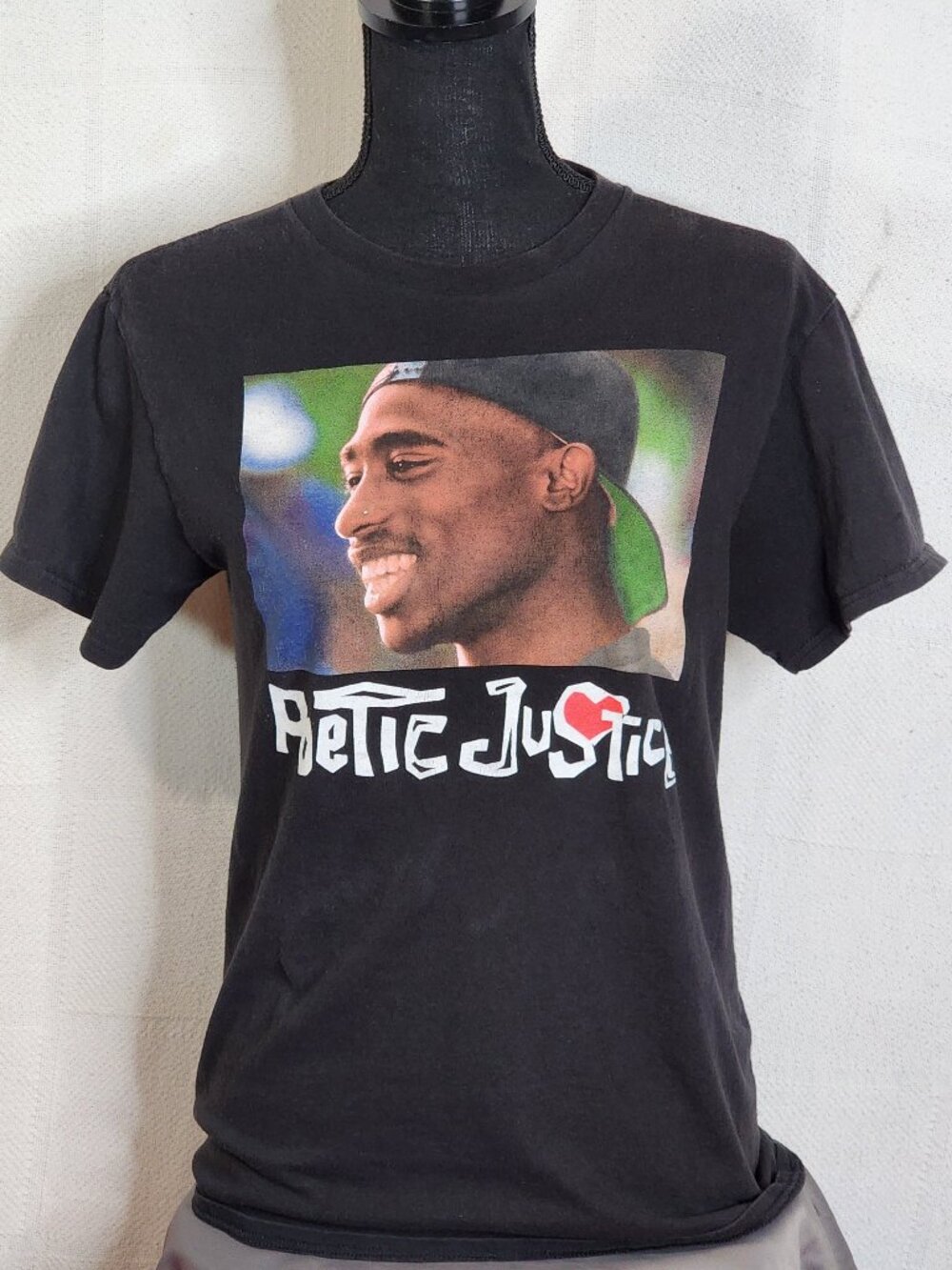 Ripple Junction Tupac Shakur Graphic Short Sleeve Cotton Poetic Justice Tee Sz S